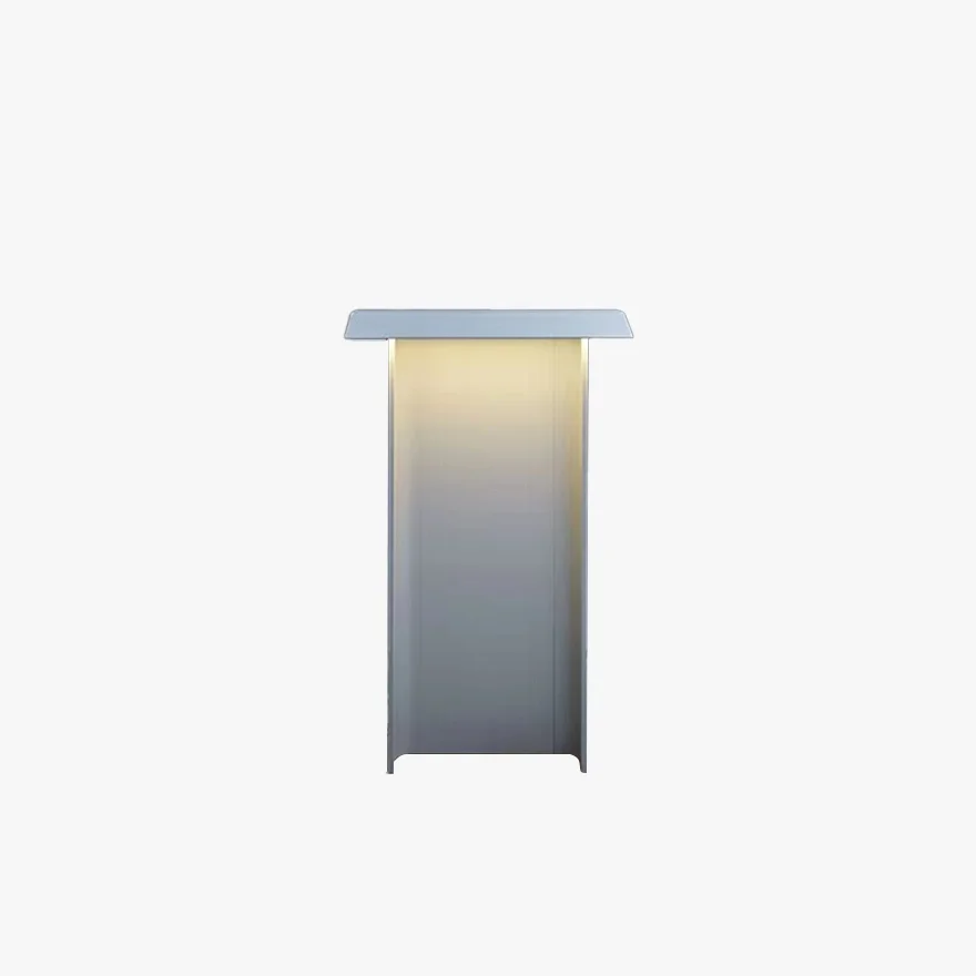 Modern Metal And Acrylic Rectangular Outdoor Path Light, Black/Grey