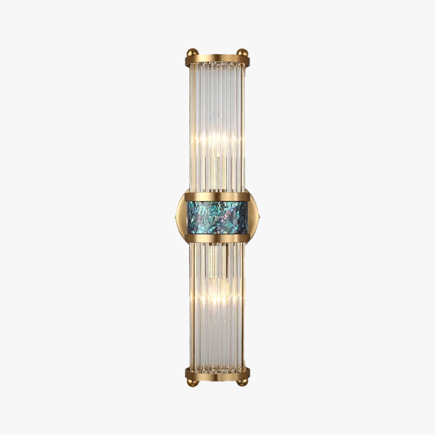 Modern Acrylic And Metal Cylindrical Dining Room Wall Lamp, Gold