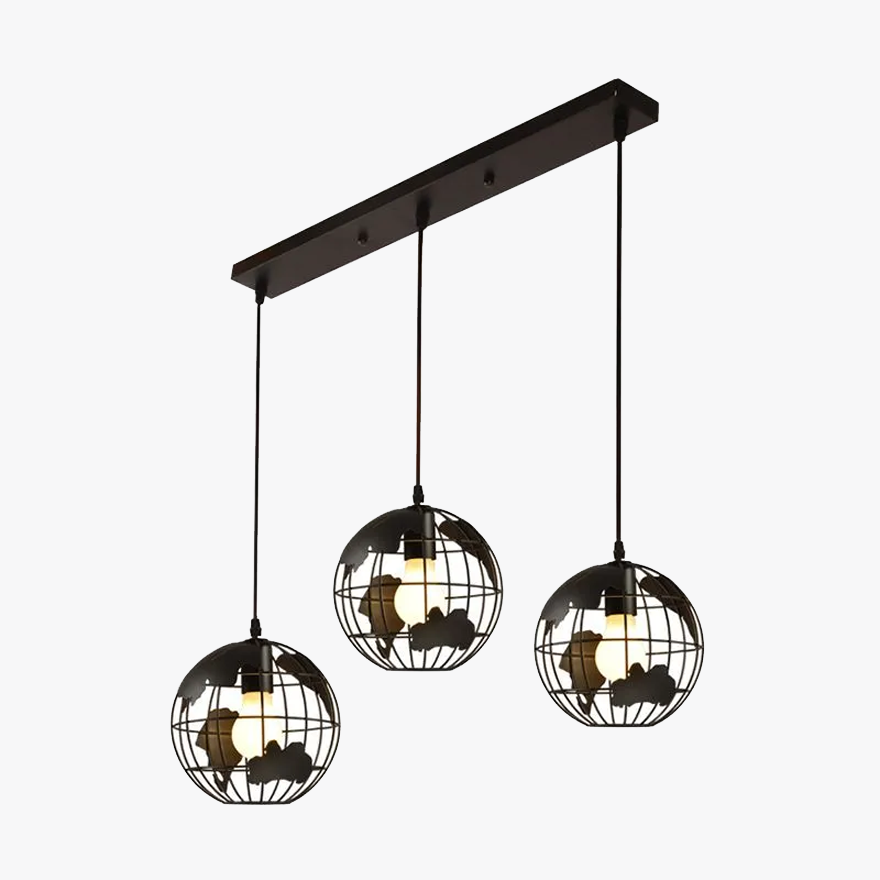 Modern Metal Cluster Dining Room Pendant Light, Black/White