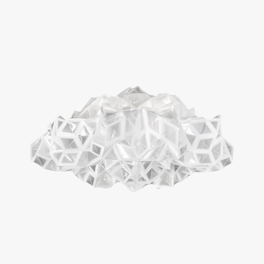 Designer Meta And Acrylic Clouds Living Room Pendant Light, White