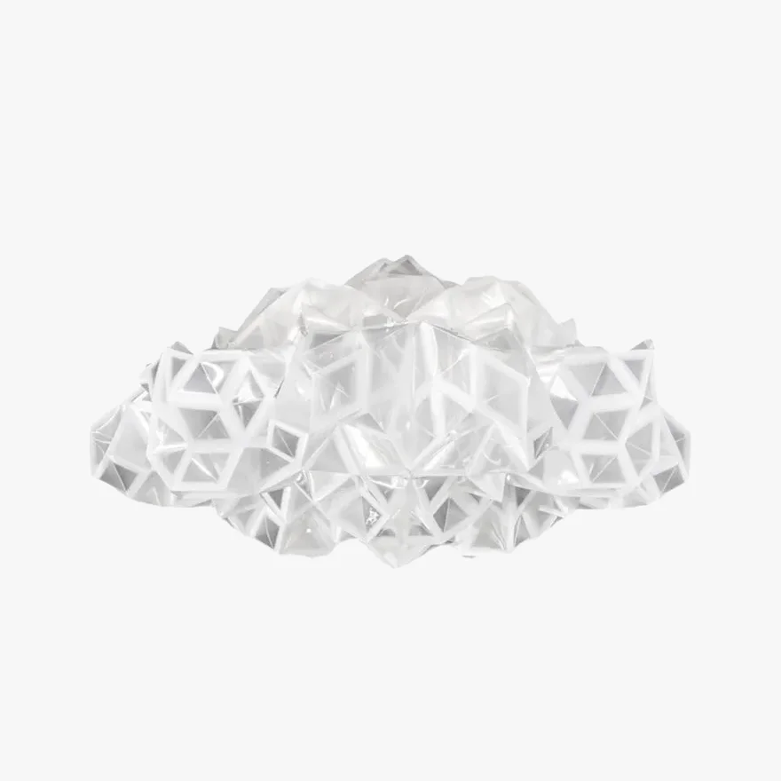 Designer Meta And Acrylic Clouds Living Room Pendant Light, White