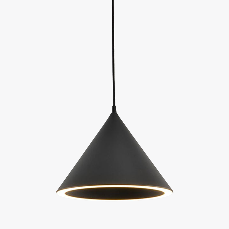 Morandi Metal And Acrylic Conical Bedroom Pendant Light, 6 Color, Trichromatic Light