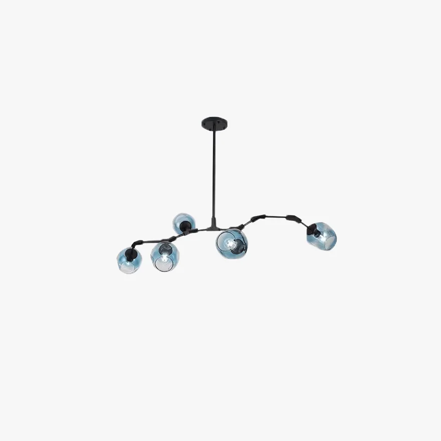 Modern Metal And Glass Bubble Bedroom Pendant Light, 6 Color