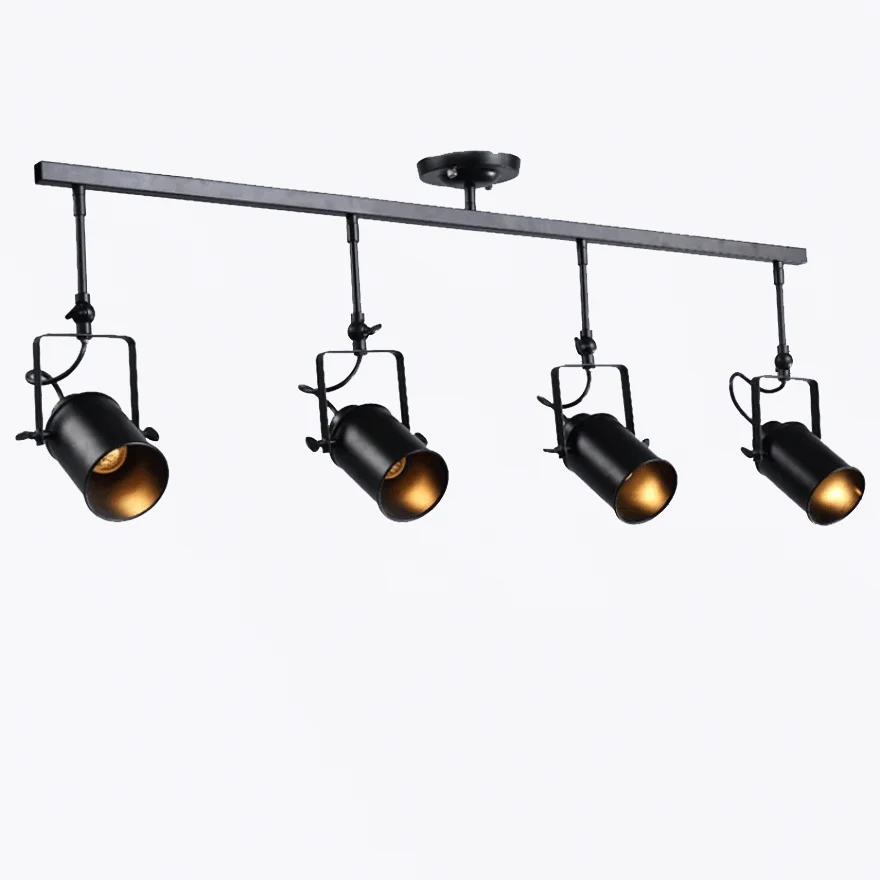 Industrial Metal Cylindrical Study Room Pendant Light, Black