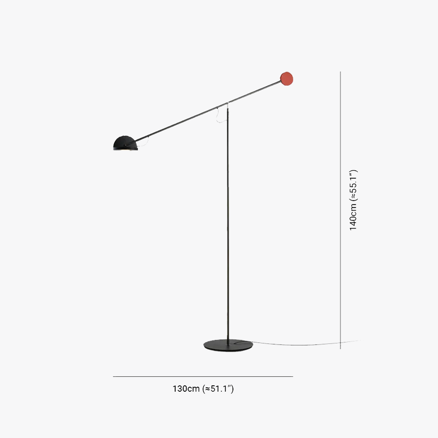 Minimalist Metal Linear Study Room Floor Lamp, Black