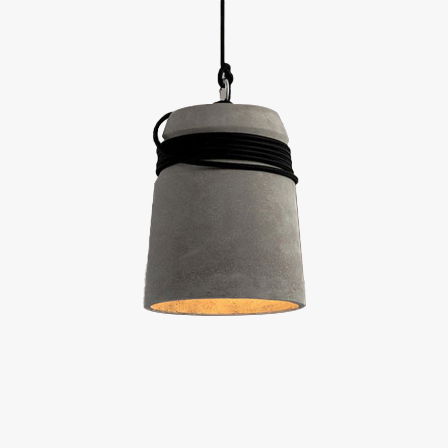 Industrial Cement Arched Kitchen Pendant Light, Grey