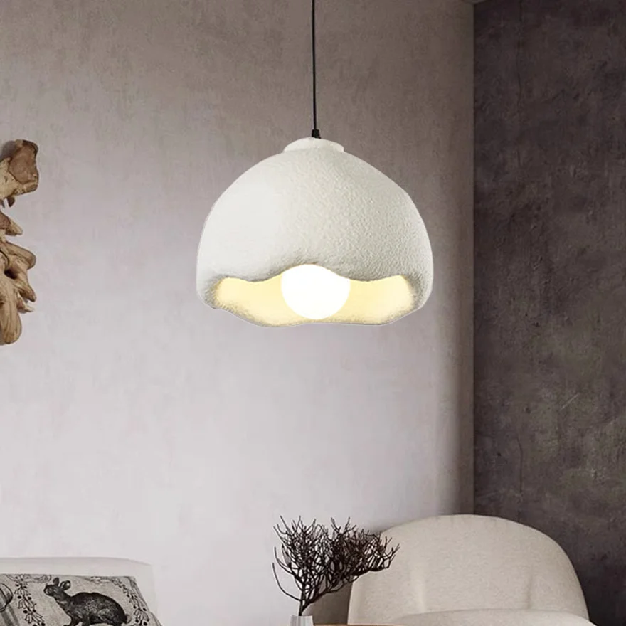 Byers Flower Shape Pendant Light for Living Room,Bedroom,Dining Room,Polystyrene,Metal,White