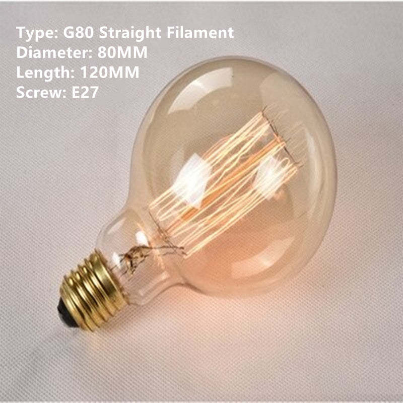 Retro Tungsten Bulb G80G95 E27 Screw Mouth 220V Bulb