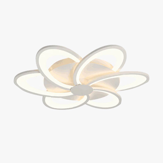 Modern Metal Floral Dining Room Ceiling Light, White