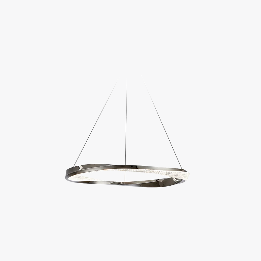 Modern Metal And Acylic Ring Bedroom Pendant Light, Gold/Silver