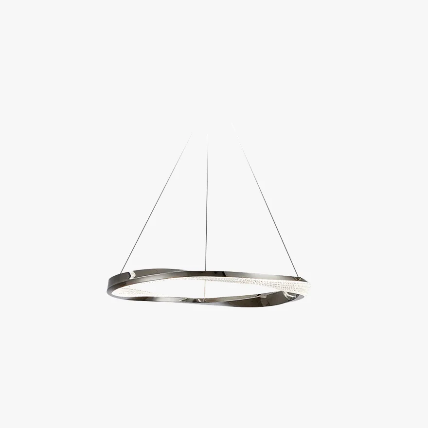 Modern Metal And Acylic Ring Bedroom Pendant Light, Gold/Silver