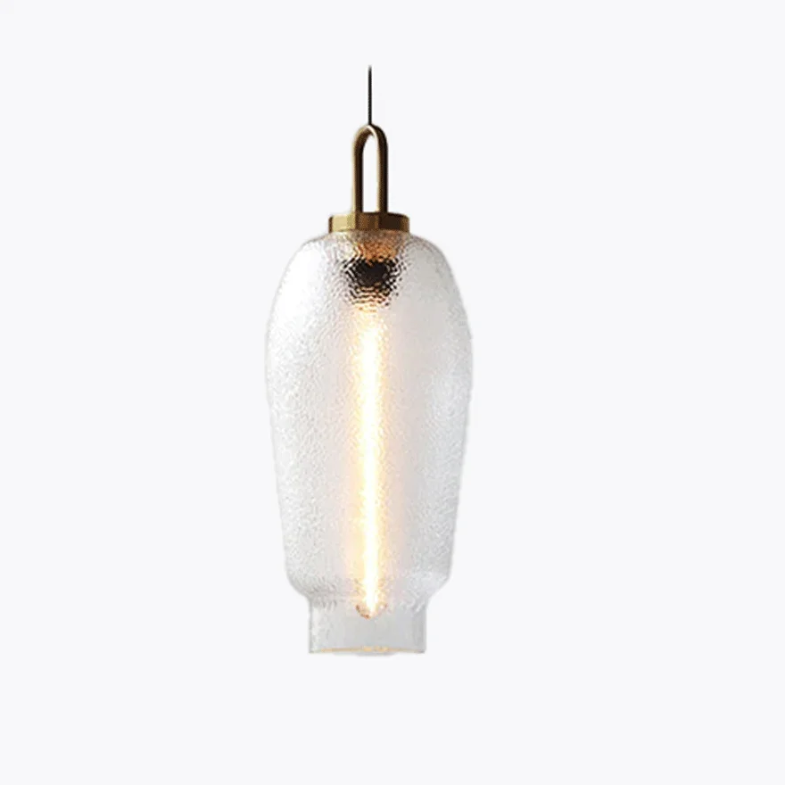 Modern Metal And Glass Bottle Kitchen Pendant Light, Clear