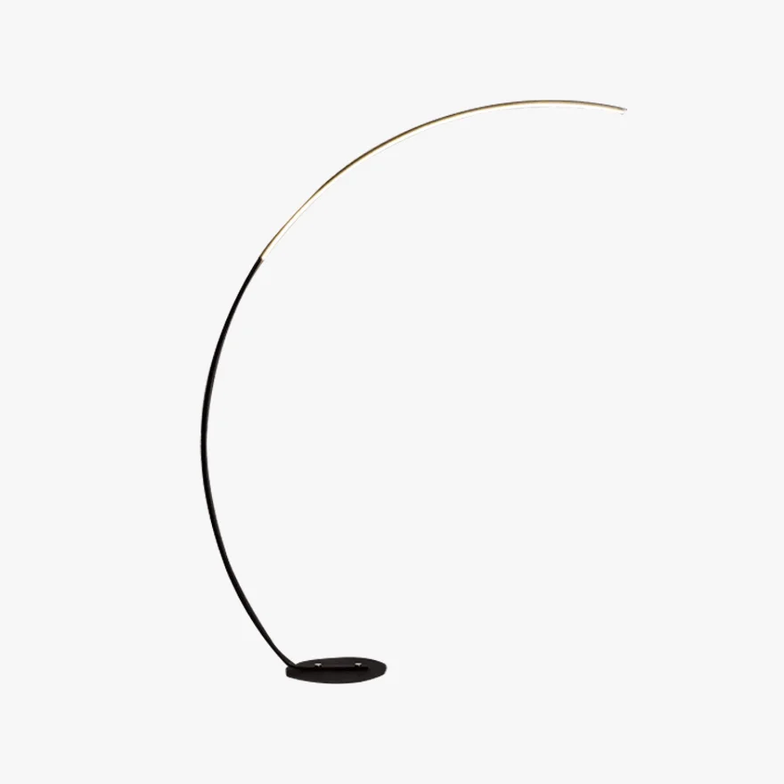 Modern Minimalist Silicagel And Metal Curved Living Room Floor Lamp, Black/White