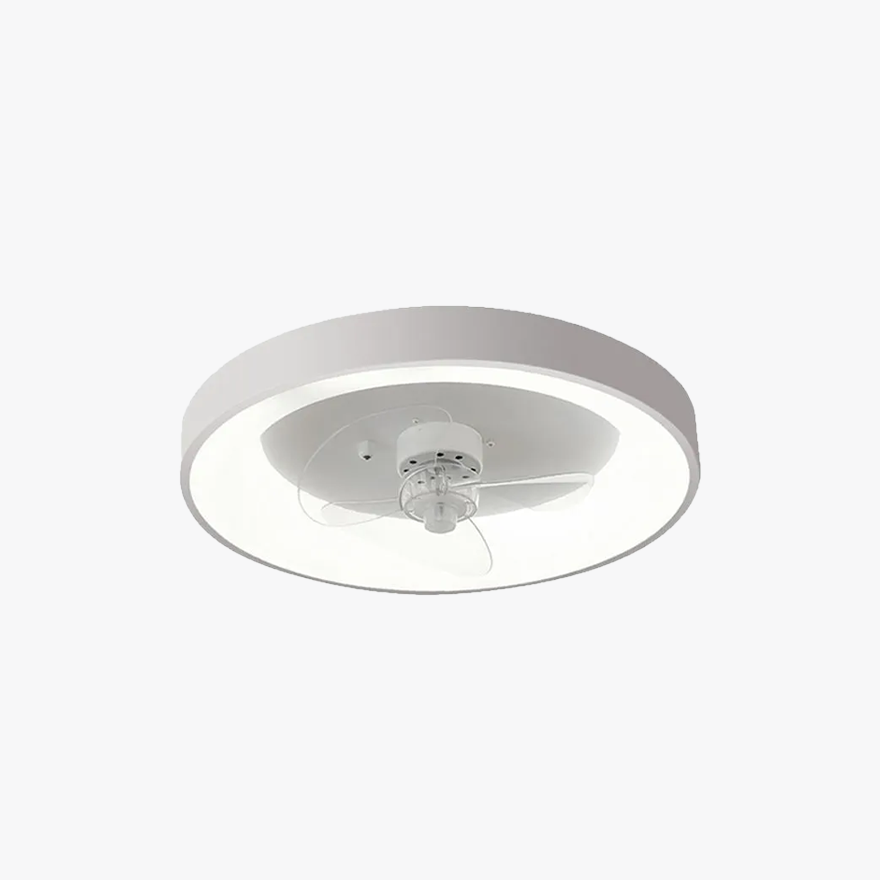 Quinn White Ceiling Fan with Light, DIA 50CM