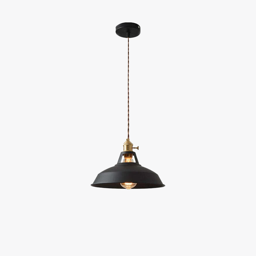 Modern Metal Hooded Living Room Pendant Light, 7 Color