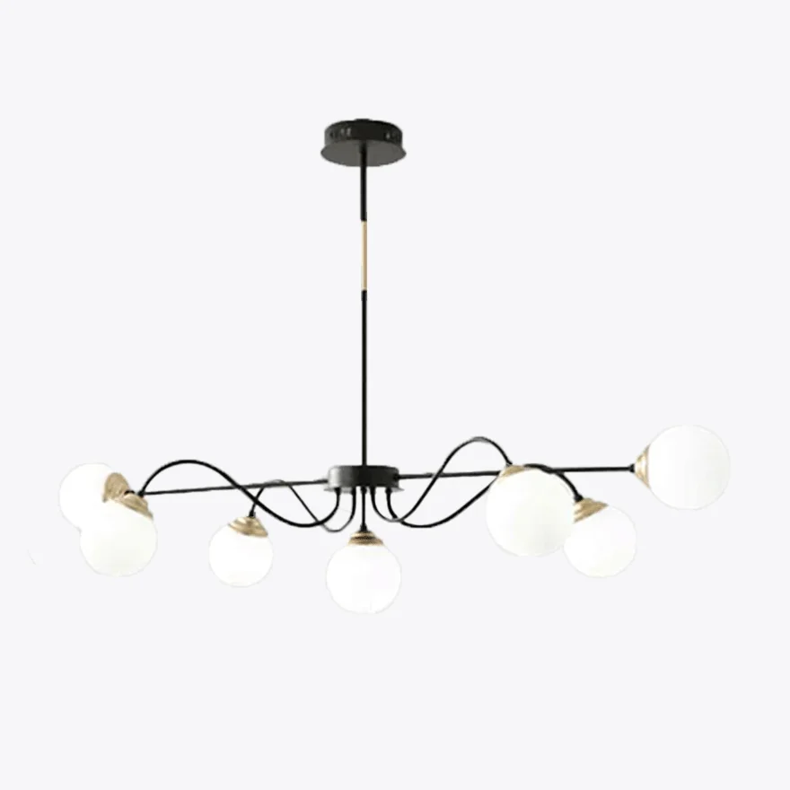 Unusual Metal Bubble Study Room Chandelier Pendant Light, Black