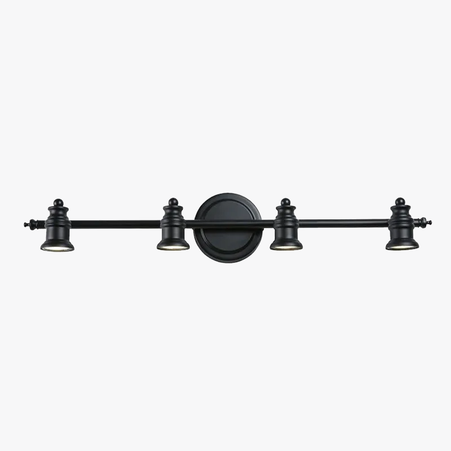 Contemporary Metal Strip Children's Room Wall Lamp, Black