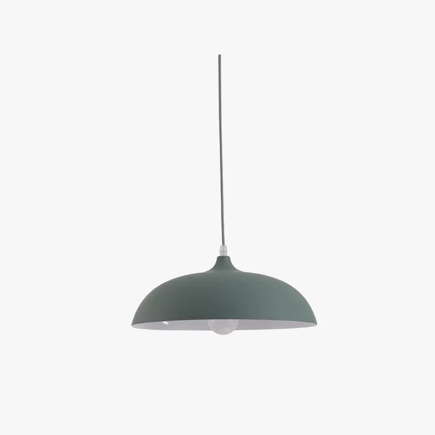 Morandi Metal Bowled Dining Room Pendant Light, Black/Blue/Green Grey/Navy/Pink/White/Yellow