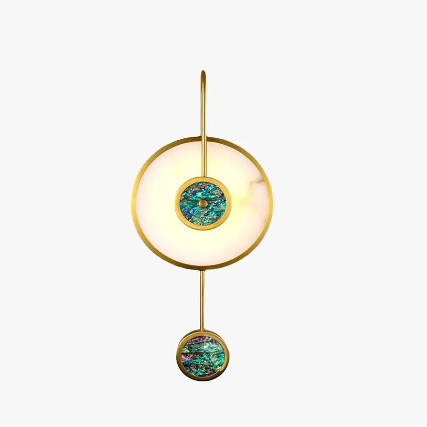 Contemporary Acrylic And Metal Round Children's Room Wall Lamp Gold/Clear