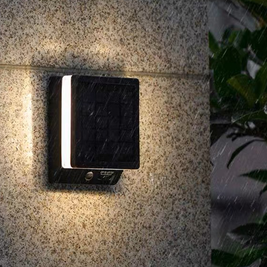 Modern Acrylic Right-angle Outdoor Wall Lamp, Black