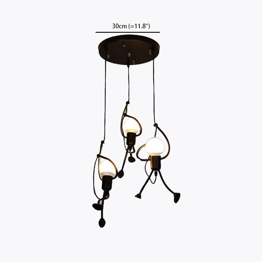 Modern Metal Round Dining Room Pendant Light, Black/Gold, Trichromatic Light