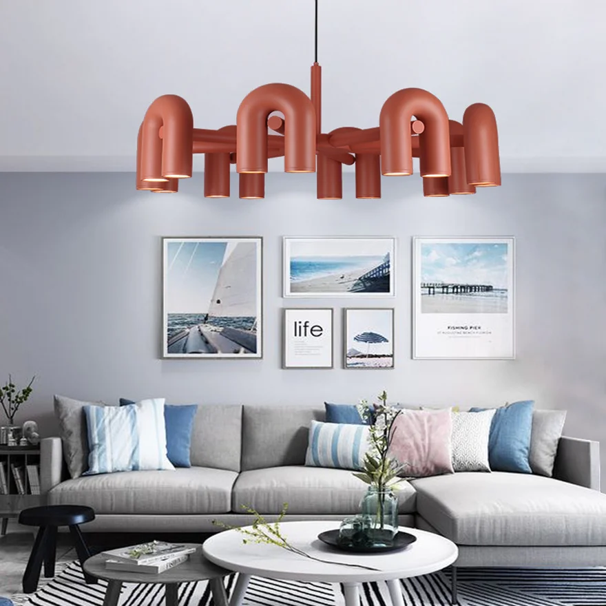 Felix Pendant Light, 4/6 Head