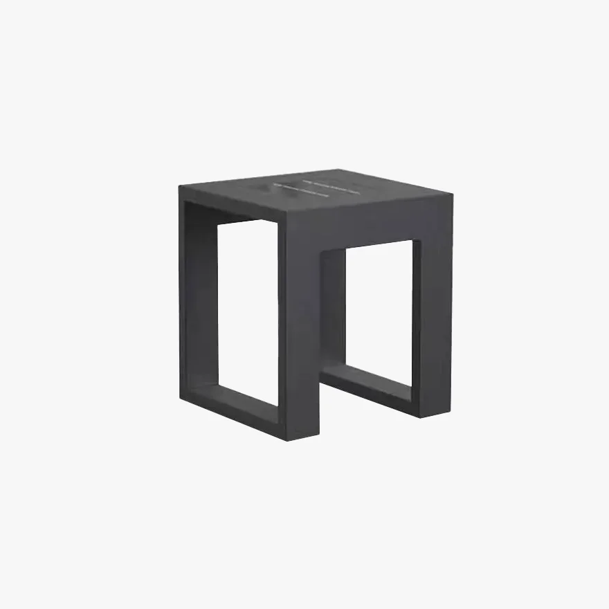 Modern Metal And Square Ouootdr Floor Lamp, Black