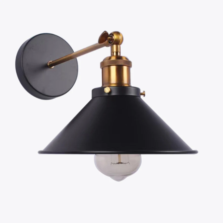 Industrial Metal Hooded Bathroom Wall Lamp, Industrial