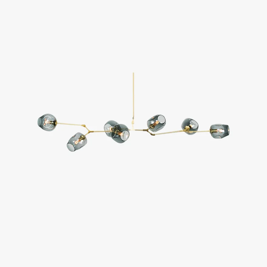 Modern Metal And Glass Bubble Bedroom Pendant Light, 6 Color