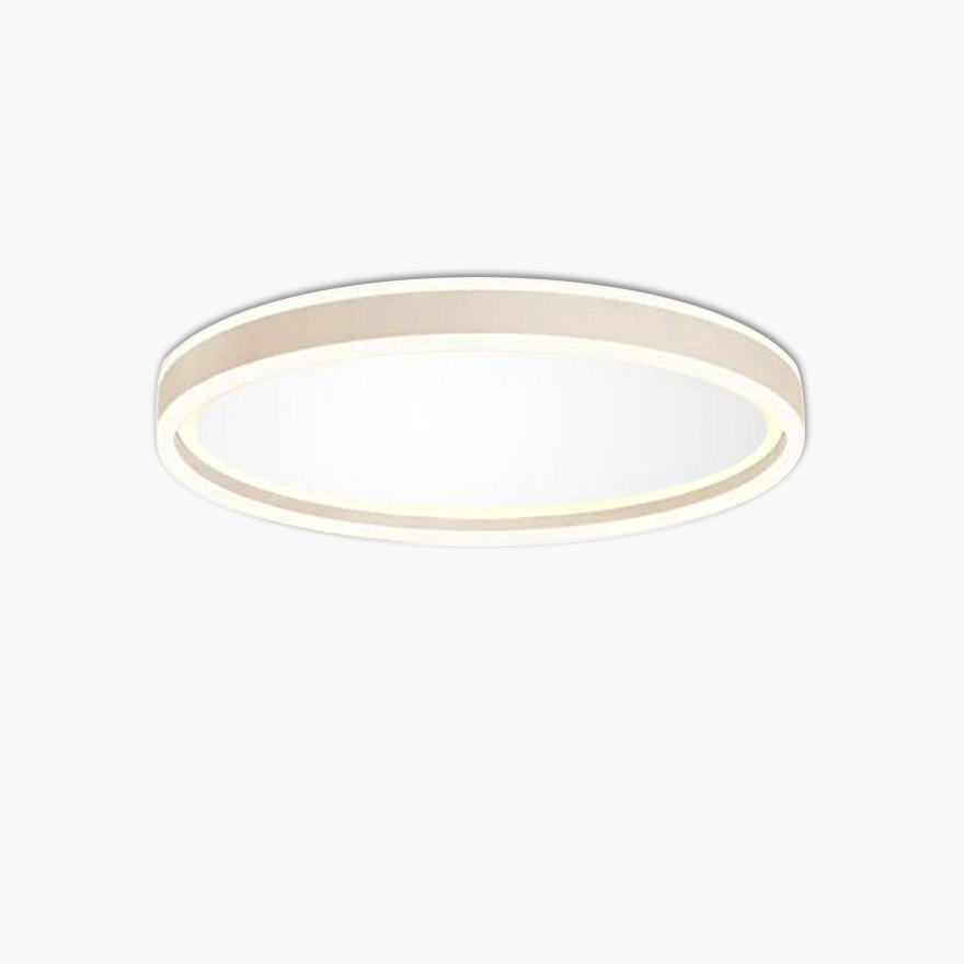 Minimalist Metal And Acrylic Annular Children's Room Ceiling Light, Black/White, Trichromatic Light