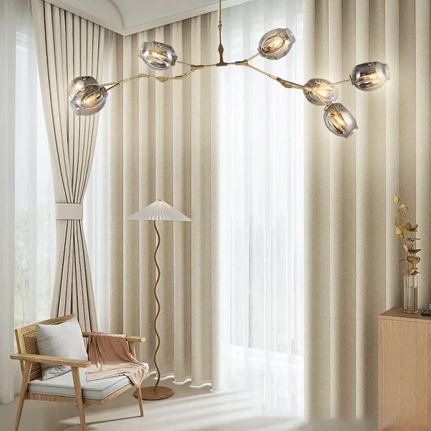 Modern Metal And Glass Bubble Bedroom Pendant Light, 6 Color