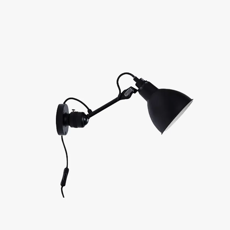 Modern Metal Hooded Bathroom Wall Lamp, Black