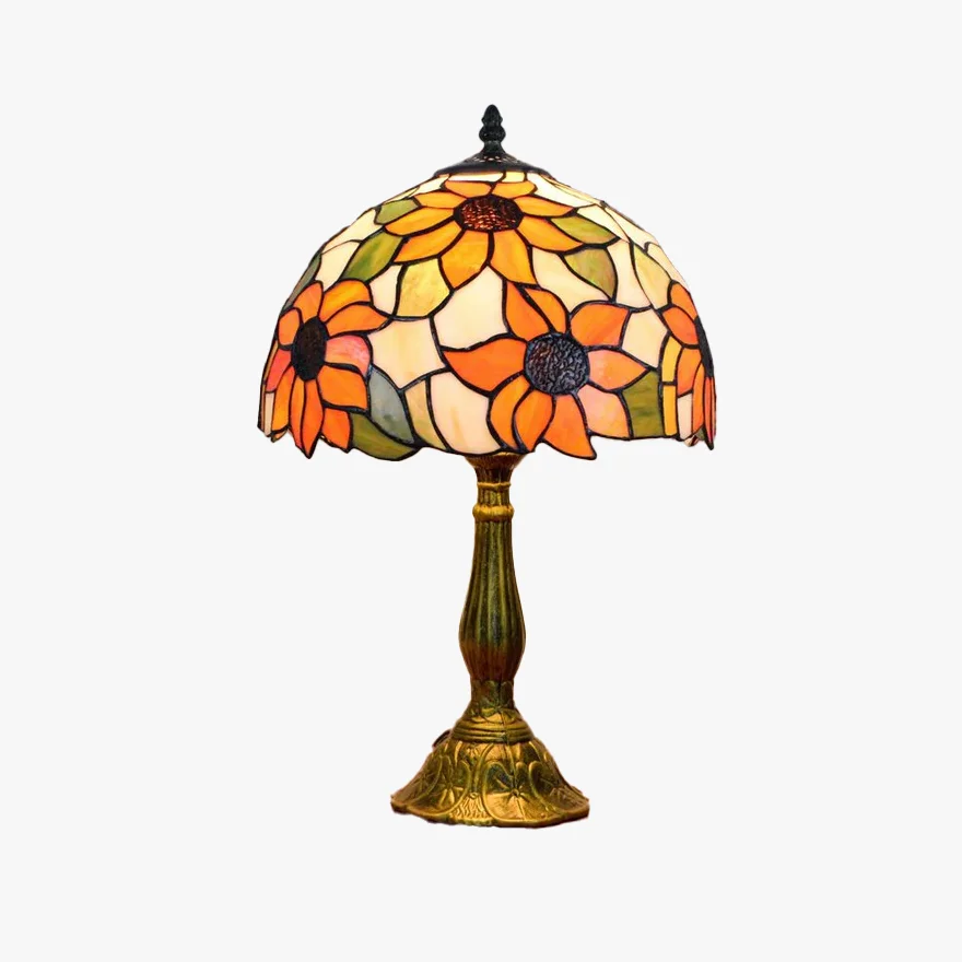 Art Deco Metal And Glass Dome Bedroom Table Lamp, Multicolor | Liiffy