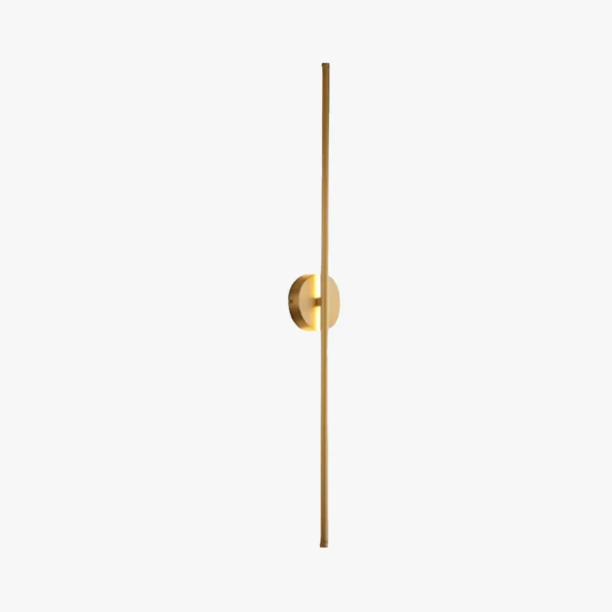 Minimalist Metal And Silicagel Linear Dining Room Wall Lamp, Gold