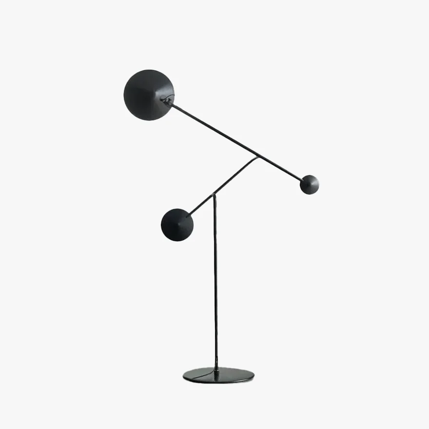 Unusual Metal Linear Study Room Floor Lamp, Black