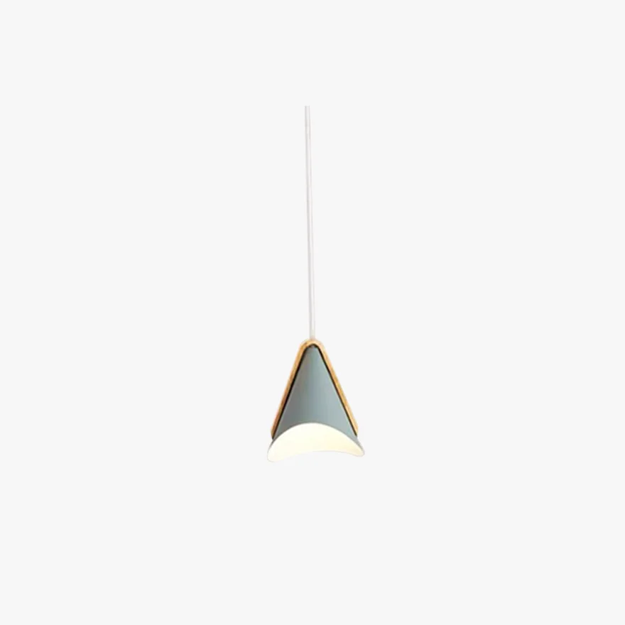 Nordic Metal And Wooden Conical Kitchen Island Chandelier Pendant Light, White/Gray/Green