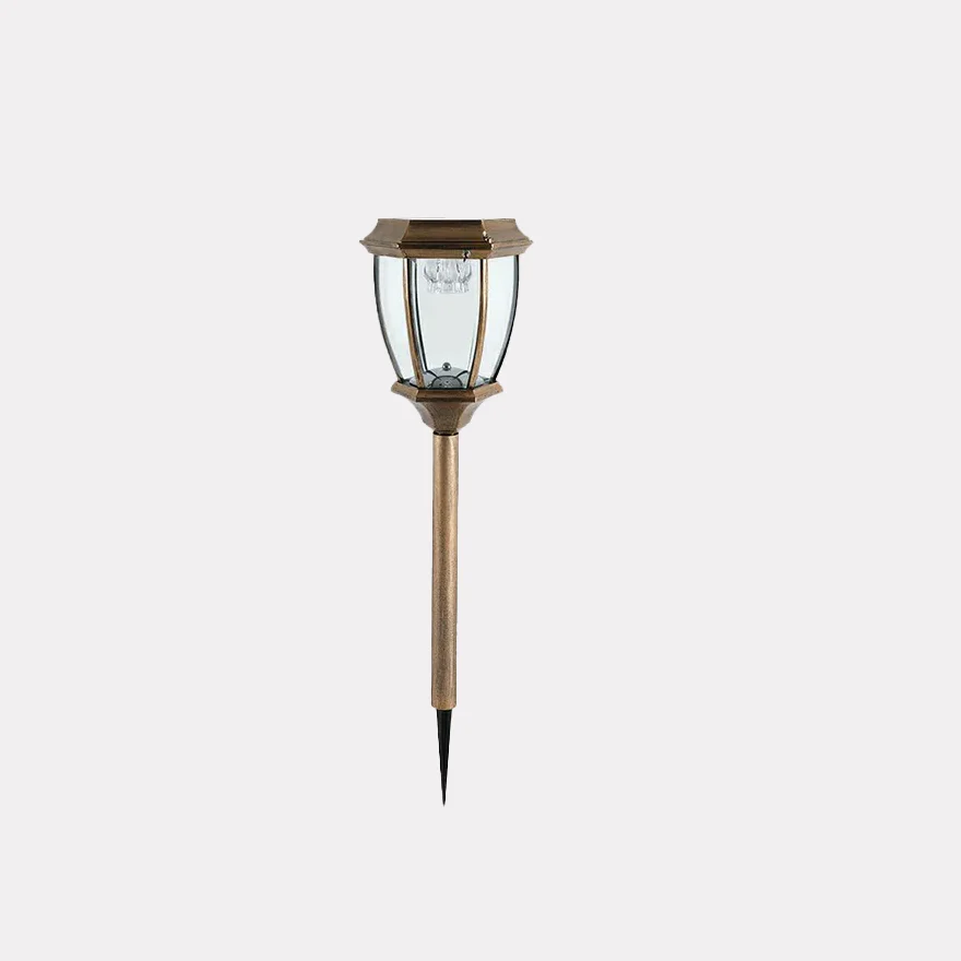 Nordic Metal And Glass Bell Outdoor Lamp, Black/Bronze