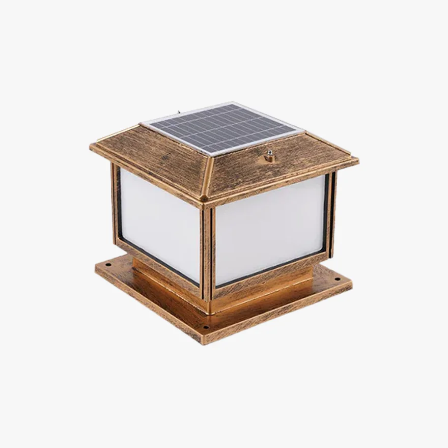 Modern Metal Rectangular Courtyard Outdoor Pathway Light, Black/Bronze