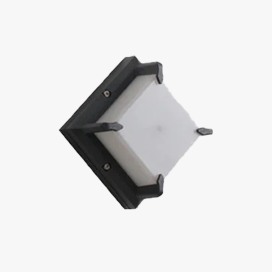 Classical Metal And Acrylic Geometric Outdoor Ceiling Light, Black