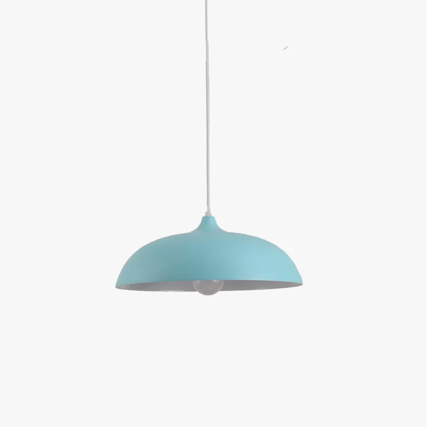 Morandi Metal Bowled Dining Room Pendant Light, Black/Blue/Green Grey/Navy/Pink/White/Yellow