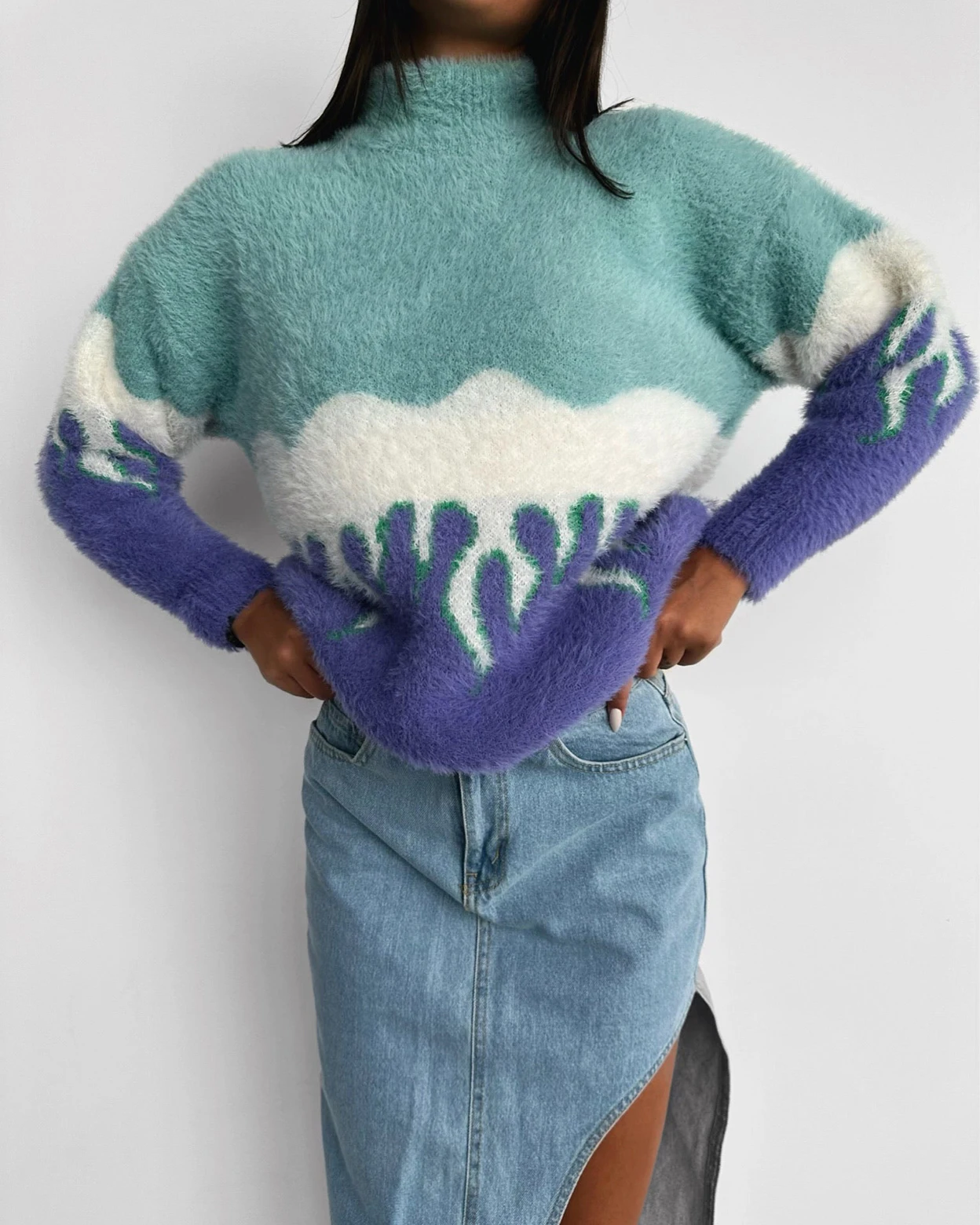 Textured Knit Sweater