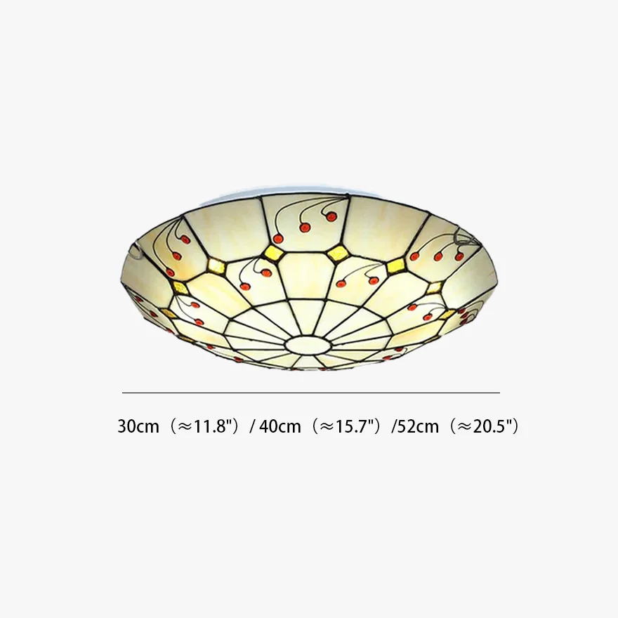 Mid Century Glass Bowled Living Room Ceiling Light, Multicolor