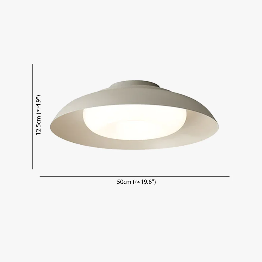 Minimalist Metal And Acrylic Hooded Bathroom Ceiling Light, White