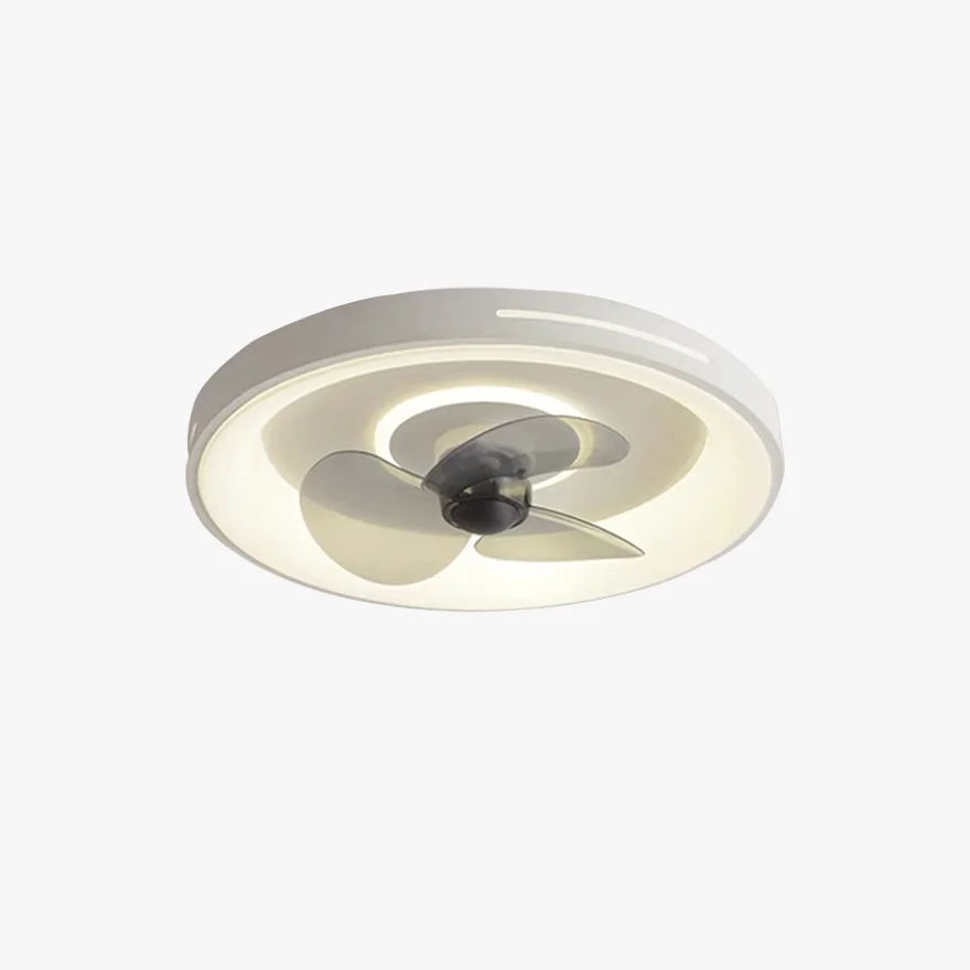 Modern Metal And Acrylic Round Living Room Ceiling Light, Green/Grey/White/Yellow, Ceiling Fans, Trichromatic Light