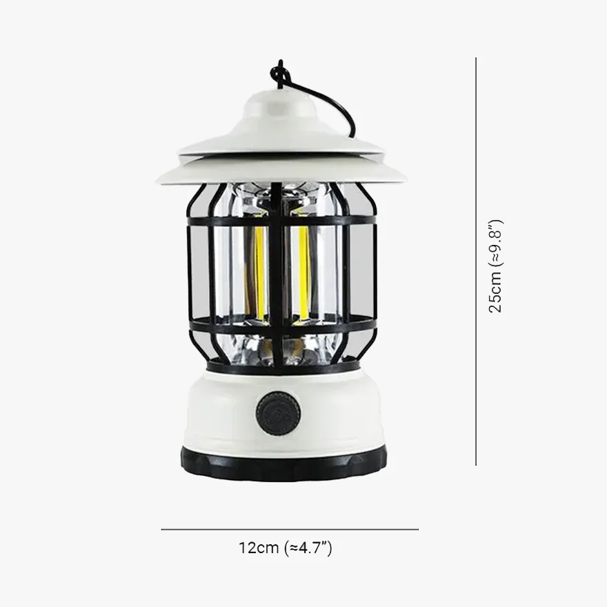 Vintage  Resin And Acrylic Lantern Garden Outdoor Lamp, Black/White