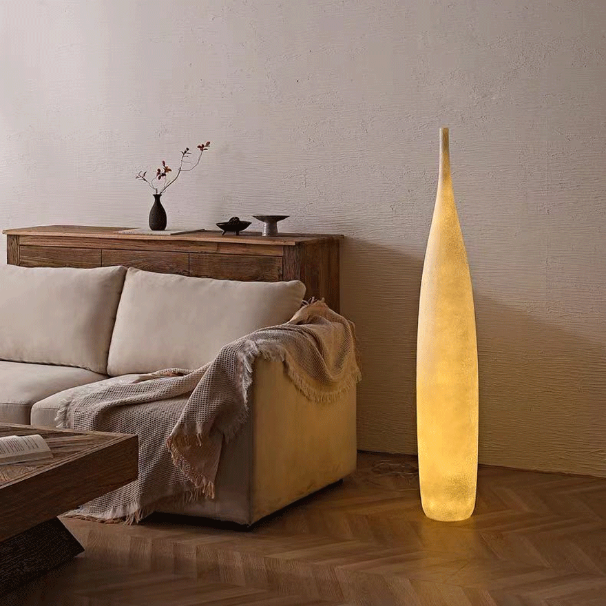 Decorative Resin Bottle Bedroom Floor Lamp, Blue/Green/White/Yellow