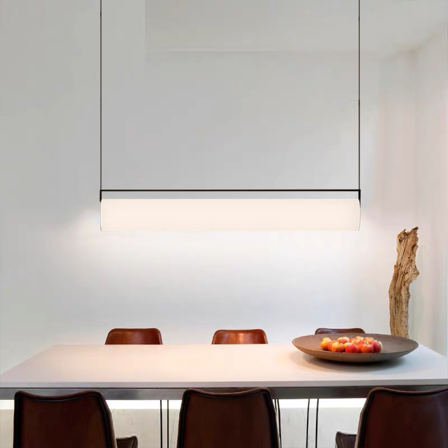 Edge Cylindrical Shape Linear Pendant Light, L 92CM/122CM