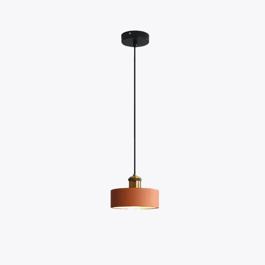 Morandi Metal And Resin Geometric Dining Room Pendant Light, Black/Grey/Orange/White