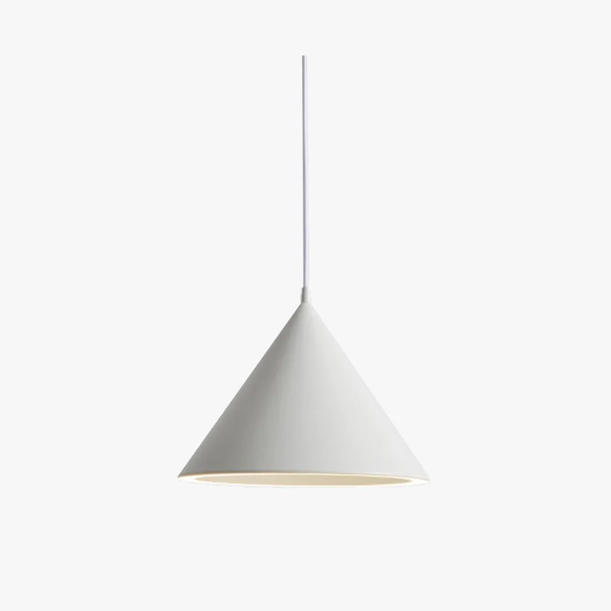 Morandi Metal And Acrylic Conical Bedroom Pendant Light, 6 Color, Trichromatic Light