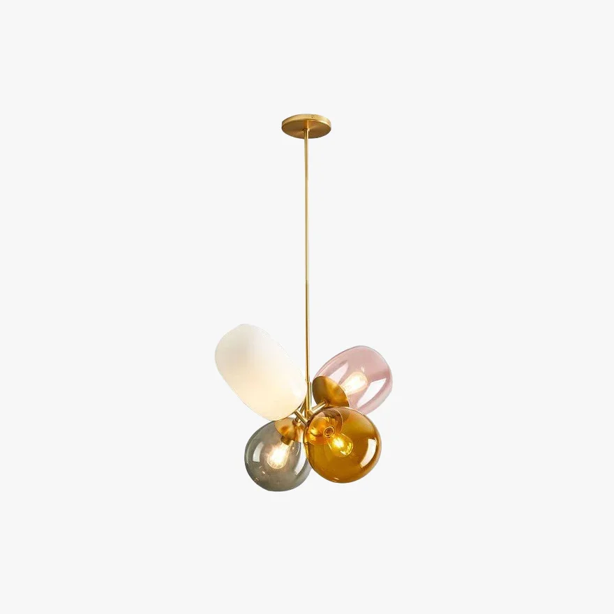 Modern Metal And Glass Balloon Children's Room Pendant Light, Multicolor